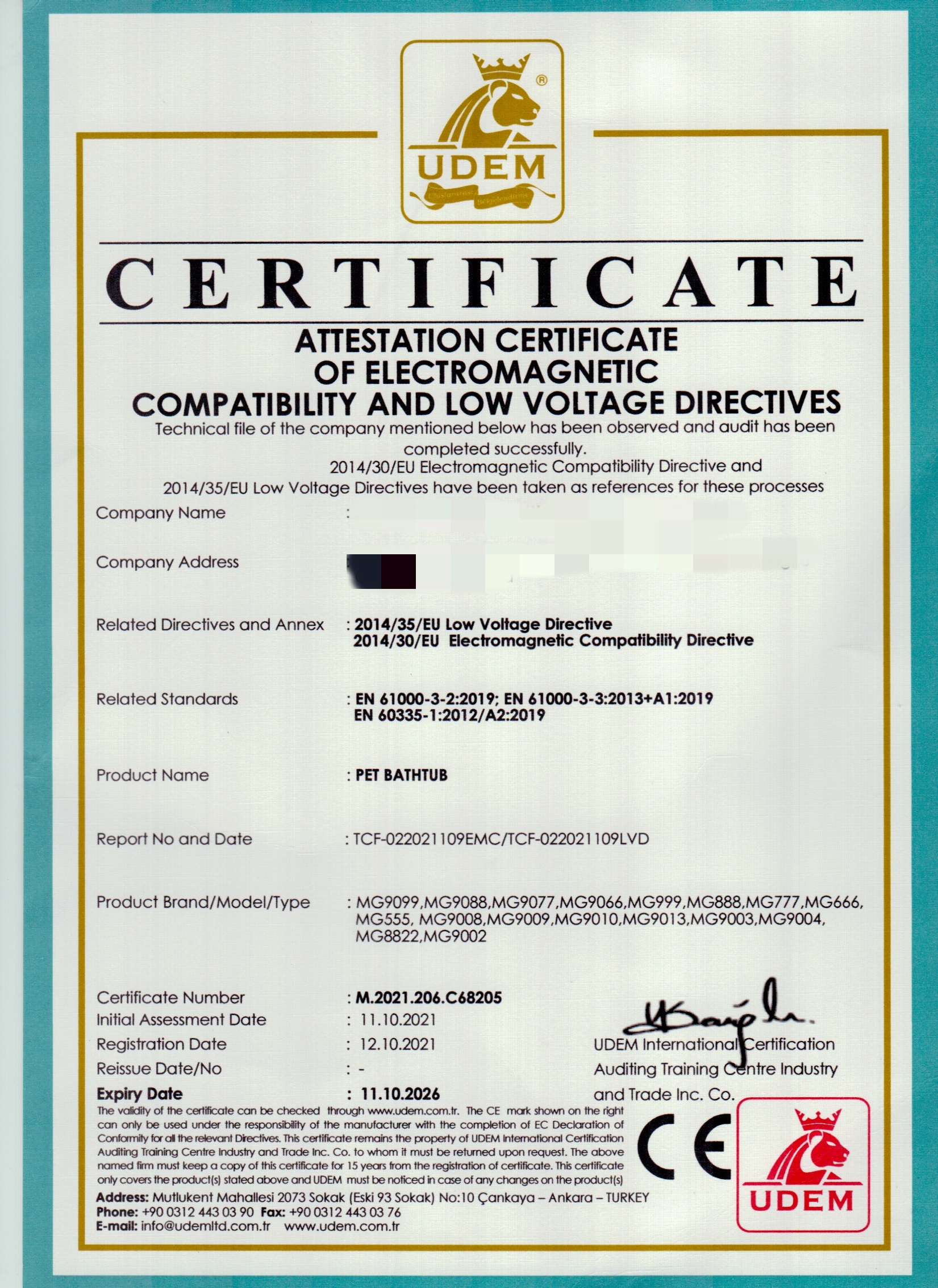 Dalian Usmile Pet Technology Co., Ltd.certification