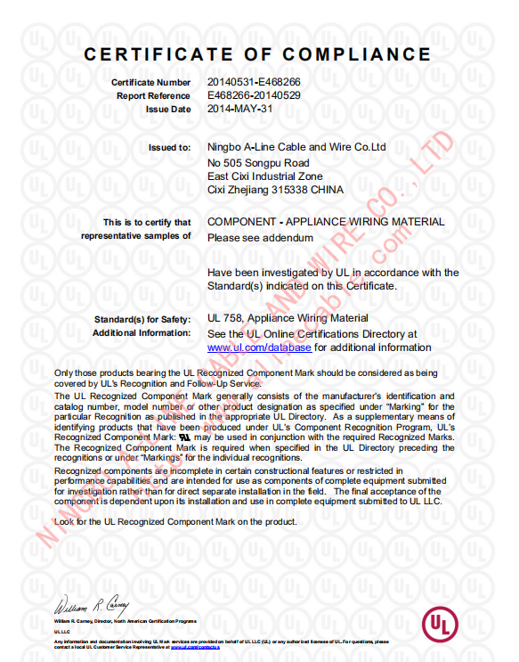 Company Overview of China Eu Power Cord Manufacturer Ningbo Aline