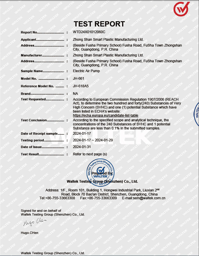 Zhongshan Smart Plastic Manufacturing Ltdcertification