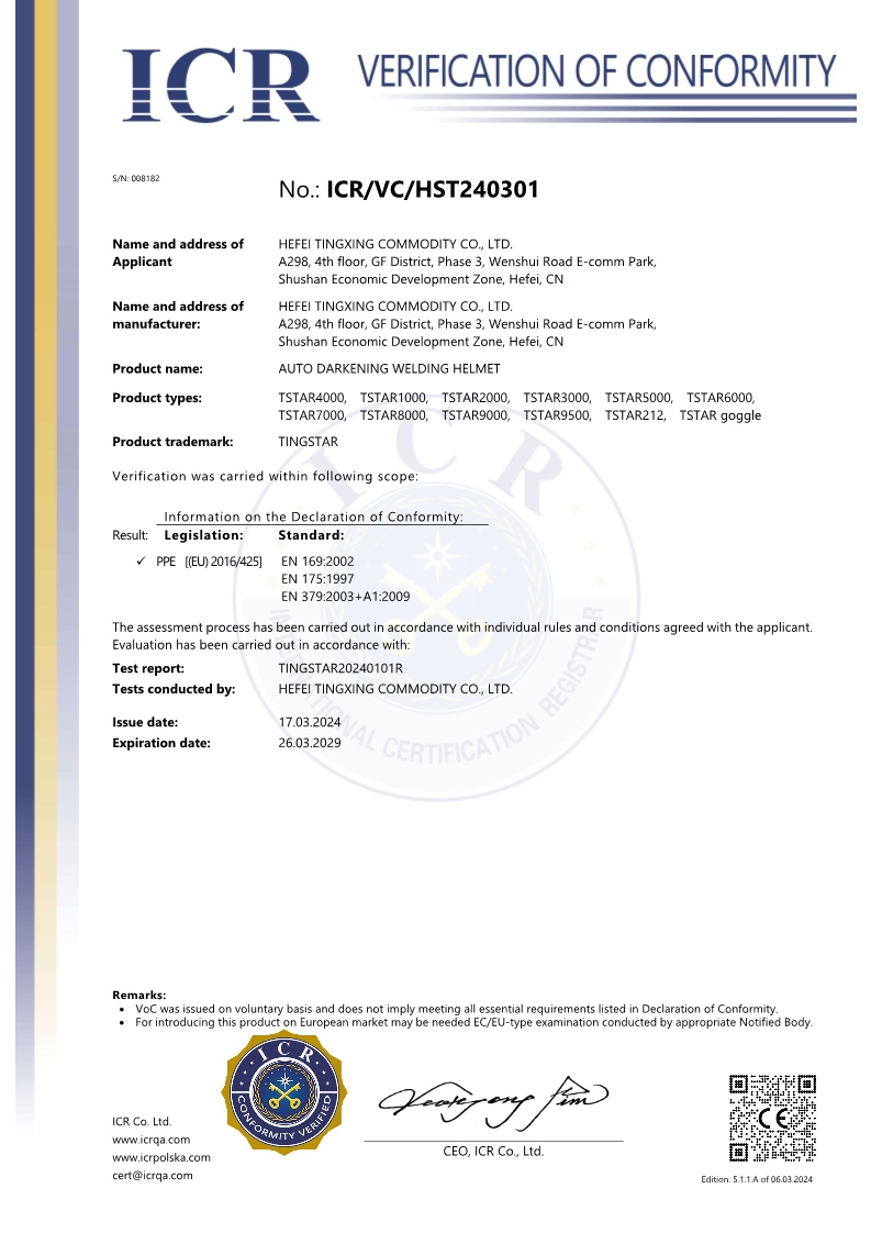 Hefei Tingxing commodity co.,ltdcertification