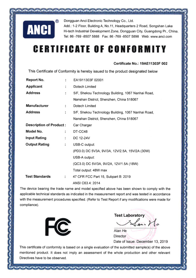 Dotech Limitedcertification