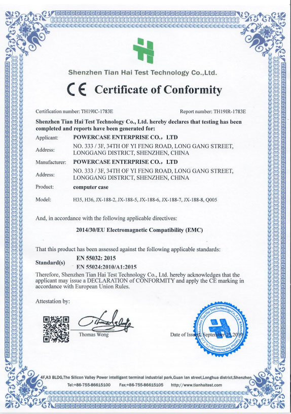 Shenzhen Longzhiguan Import And Export Trading Co .ltdcertification