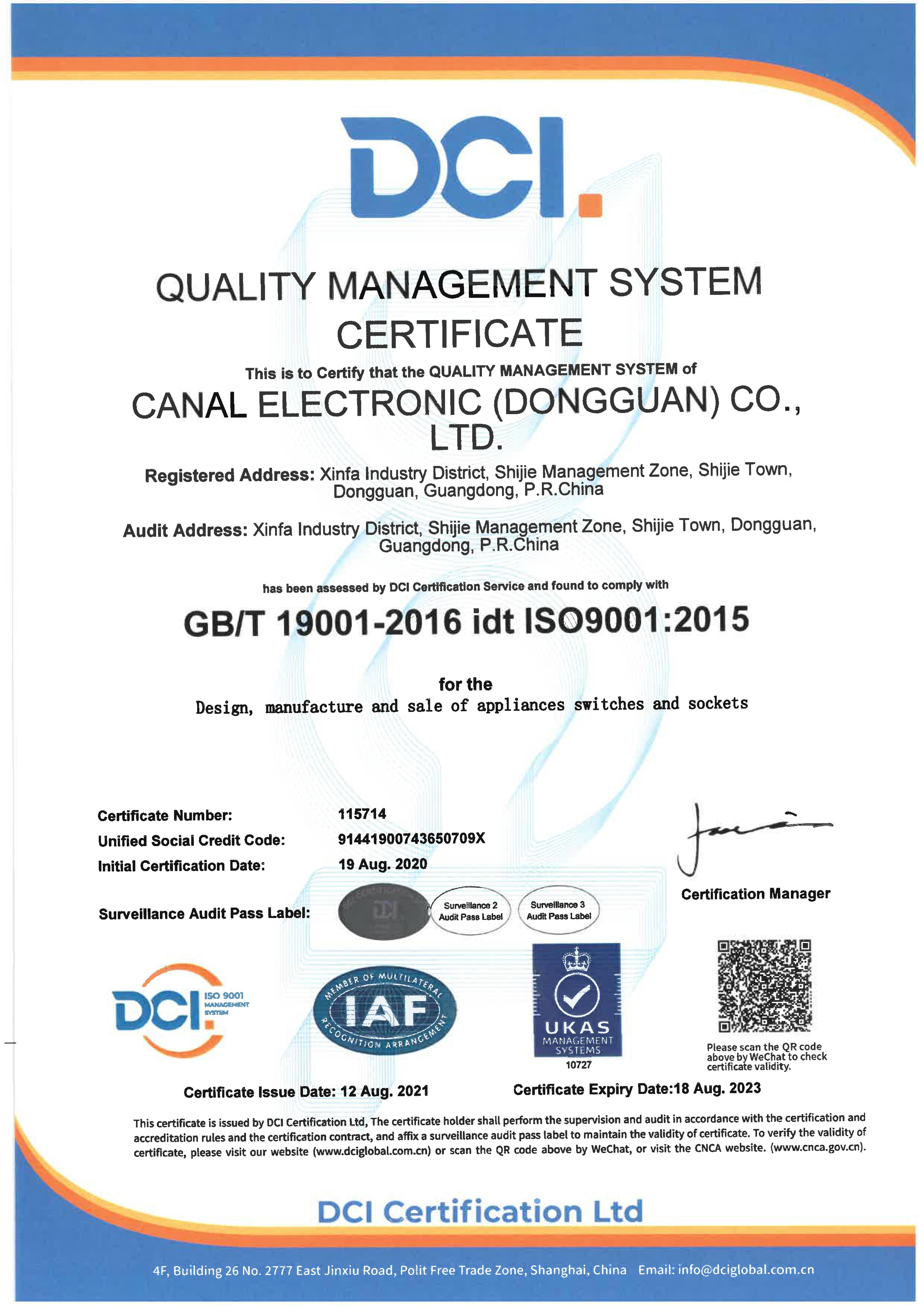 Company Overview of Taiwan Pushbutton Switches Manufacturer Canal