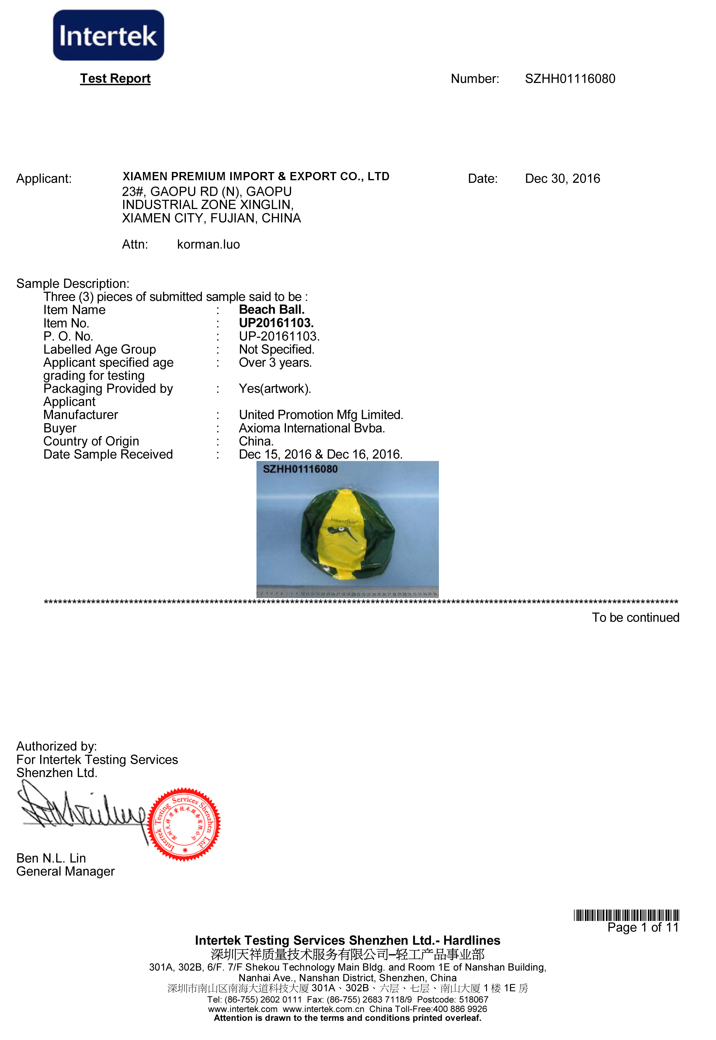 Xiamen Premium Import & Export Co., Ltdcertification