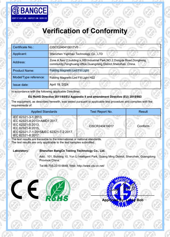 Shenzhen Benstartech Electronics Co. Limitedcertification