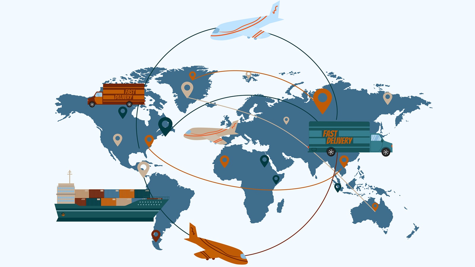 Global Shipping Map for Palm Oil