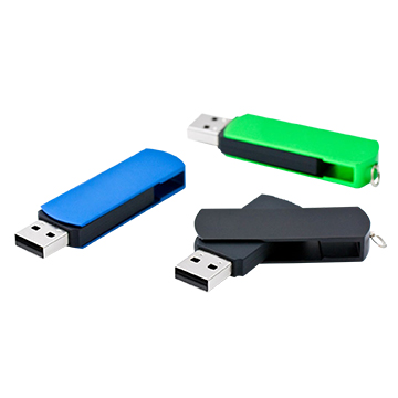 Promotional swivel USB flash drive accommodates 40x13mm front, 23x13mm ...