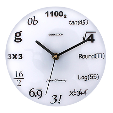 Novelty clock tells time through math, science equations | Global Sources