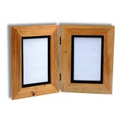 Bifold photo frame in basswood
