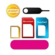Kit 10x Adattatori SIM 3-in-1 + 14 Perni Di Espulsione Per Smartphone E Tablet – Bianco/nero